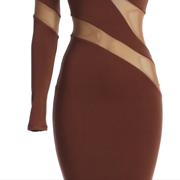 Chocolate Mesh Dress - Picture 3 of 3